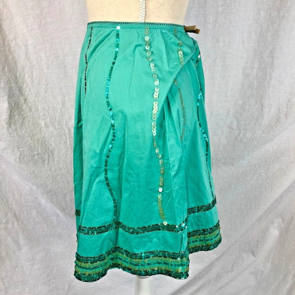 💼📁Bebe Blue Sequin Trimmed Size Small - Picture 5 of 8